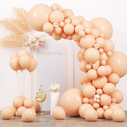 130pcs Pastel Orange Balloons Different Sizes 18" 12" 10" 5" Peach Latex Balloon Garland Arch Kit for Birthday Baby Shower Graduation Wedding Gender Reveal Party Decorations-CasaMuseHome
