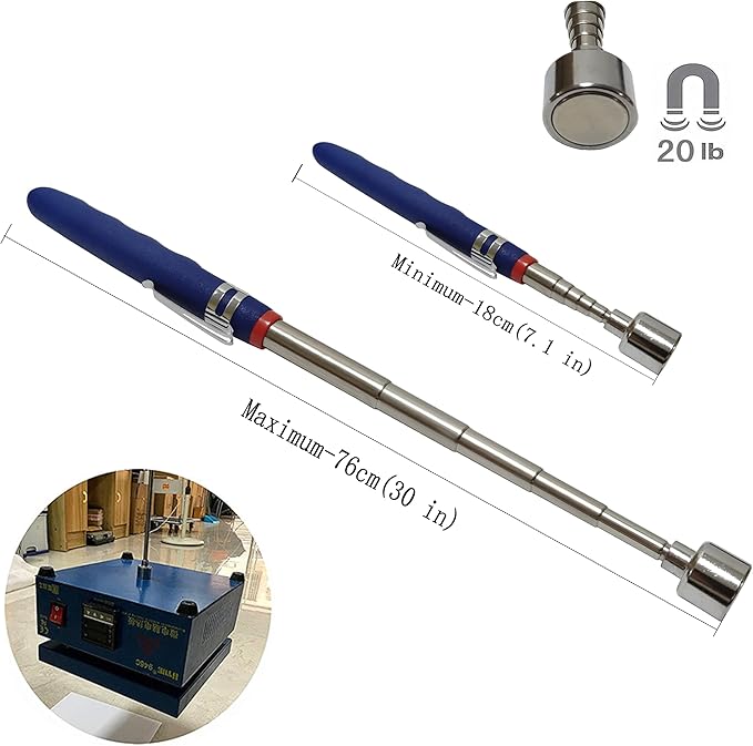 20lbs Magnetic Telescoping Pick Up Tool for Small Metal Tools Extendable Extends from 7 to 31 in / 185-762mm,Useful for Hard-to-Reach Picking Tool,for Men, DIY Handyman, Father/Dad, Husband.-CasaMuseHome