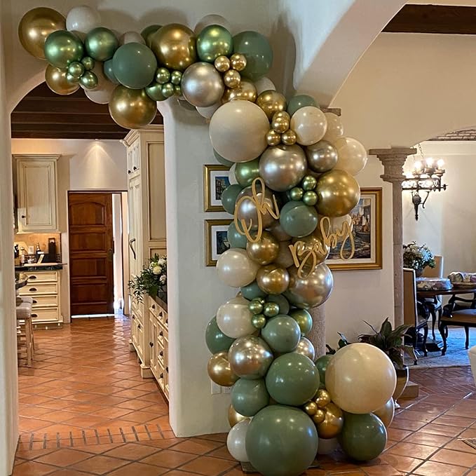 130pcs Metallic Gold Balloons Different Sizes 18" 12" 10" 5" Party Latex Balloons for Birthday Graduation Baby Shower Wedding Anniversary New Year Party Decorations-CasaMuseHome