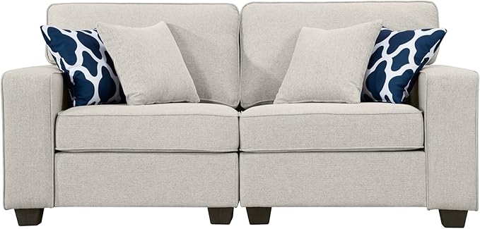 L Lengend Vansen Modular Sectional Sofa U Shaped Couch with Ottoman Modern Reversible Corner Sectional Couch for Living Room (Cream, 2+3)-CasaMuseHome