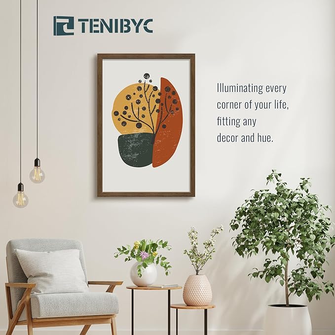 24x36 Poster Frame 3 Pack - Brown Woodgrain, Wood Picture Frame, Wall Gallery Frame - Wall Hanging-CasaMuseHome