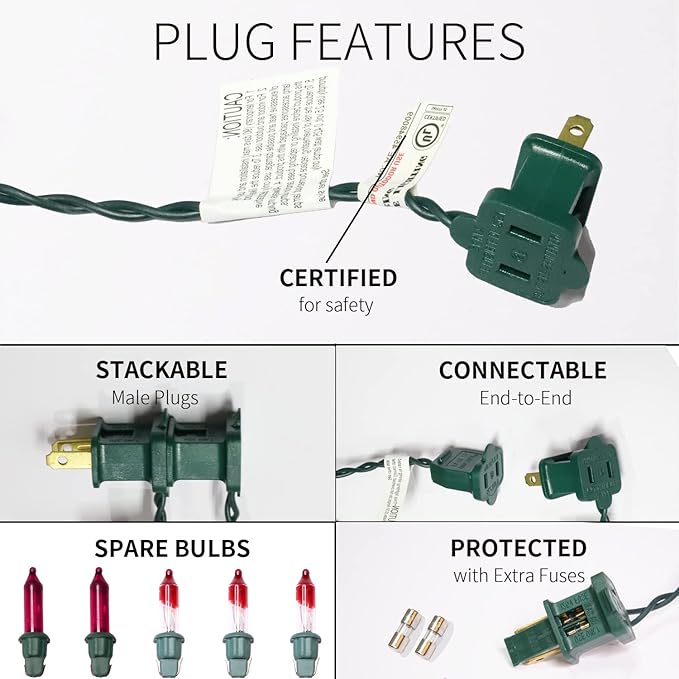 150LIGHTS PINK Extra-Bright With End Connectors Christmas Decorative Lights 9.72m UL Certified Mini String Light Set Waterproof for Home Garden Holiday Christmas Tree Party Patio Decor Wedding-CasaMuseHome