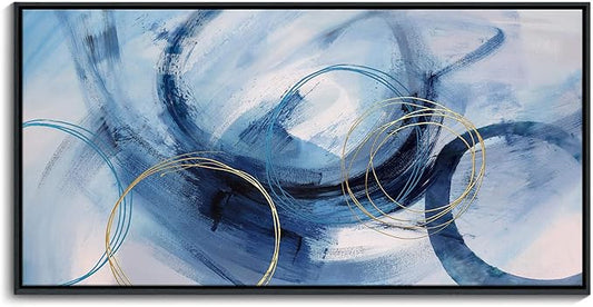 Abstract Wall Art DUNHUANG ART Framed Canvas Wall Art - Modern Wall Art Decor for Living Room, Bedroom, Office - Ready to Hang - Home Decoration 30"x60"-CasaMuseHome