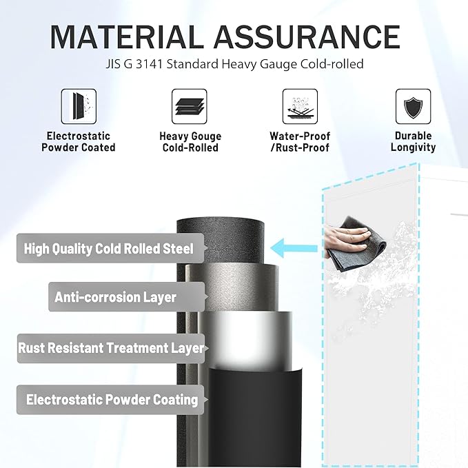 61.02" Pantry Cabinet, Kitchen Pantry Storage Cabinets with Adjustable Shelves and Feet, White Pantry Storage Cabinet for Kitchen, Dining Room, Living Room and Bathroom (White) Metal-CasaMuseHome