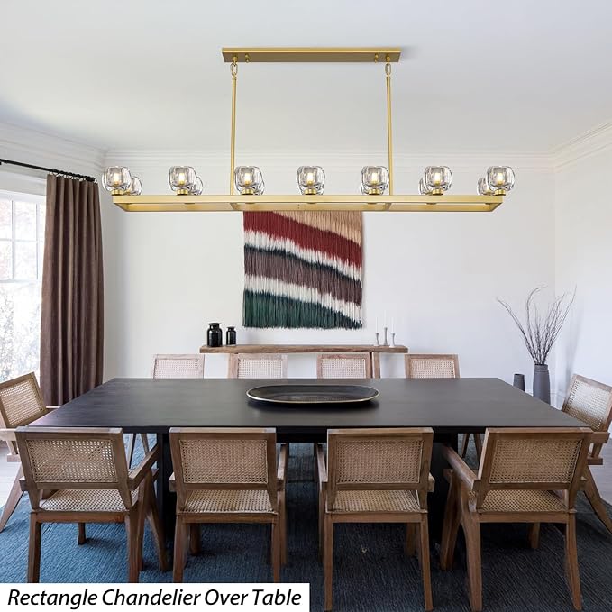 72 Inch Brass Rectangle Wagon Wheel Chandeliers, Gold Chandelier for Dining Room Over Table, Modern Crystal Long Chandelier for High Ceiling, Farmhouse Large Linear Chandeliers for Kitchen Island-CasaMuseHome