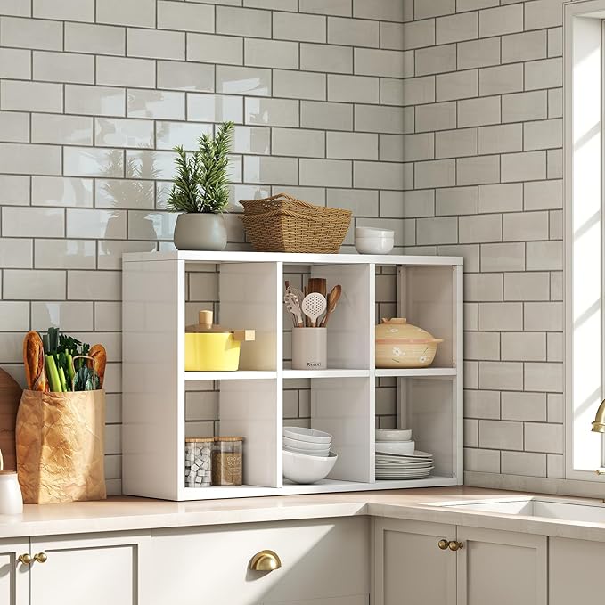 4 Cube Book Shelf - High-Strength Steel Cube Storage Organizer with Open Display Shelves for Living Room-CasaMuseHome