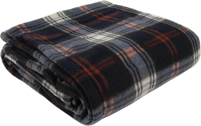 50x60 Throw Blankets, Plaid Fleece Throw Blankets for Bedroom, Couch, Livingroom, Chair, Pets, Outdoors-CasaMuseHome