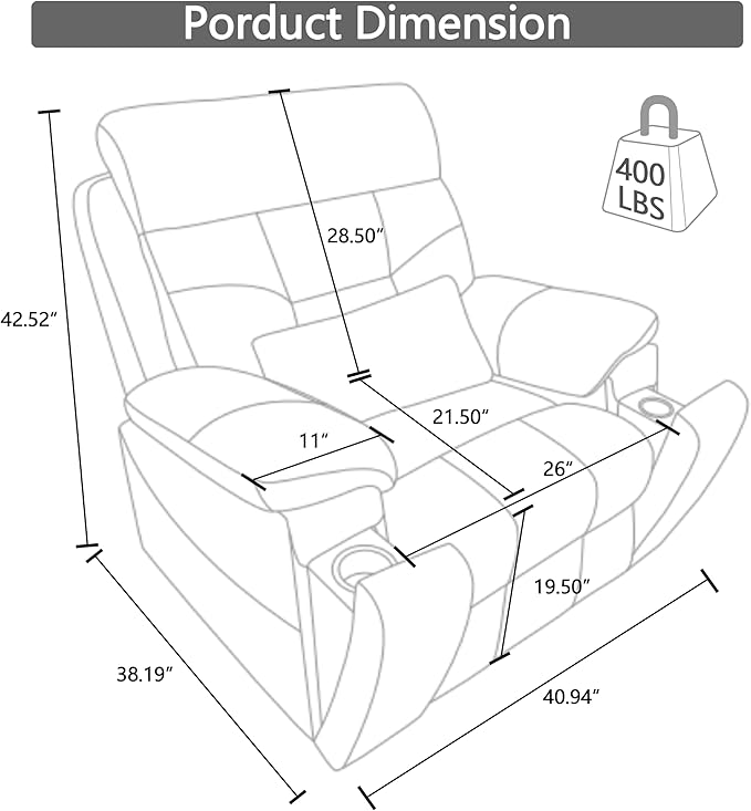 4 OKIN Motor Power Lay Flat Lift Recliner Chair for Elderly Adults Oversized Recliners with Massage Heat, Adjustable Head-Back-Lumbar-Leg-Support, Extended Footrest, 2 Cup Holders-CasaMuseHome