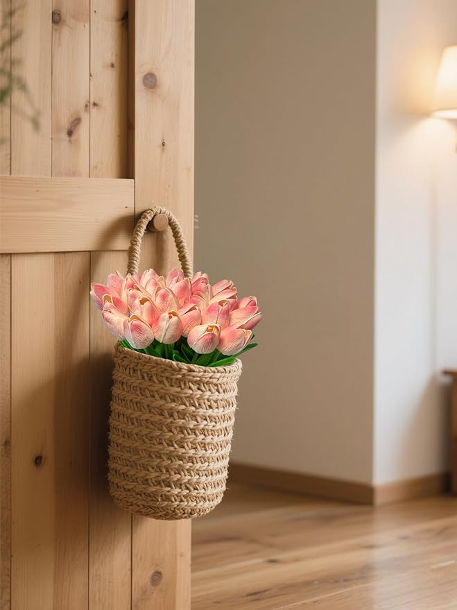 15pcs Real Touch Tulips PU Artificial Flowers Fake Tulips Flowers for Arrangement Wedding Party Easter Spring Home Dining Room Office Decoration-CasaMuseHome