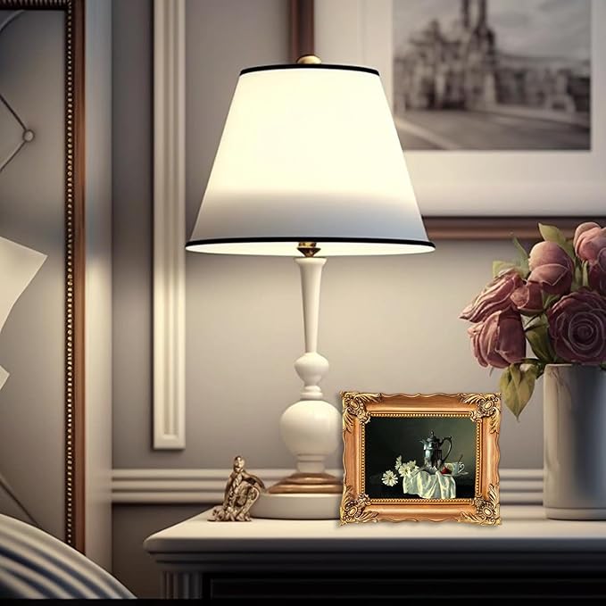 5x7 Vintage Picture Frame with Embossed Flower Design, Ornate Gold Frame for 5x7 Pictures, Hand-Crafted Resin Antique Frames for Tabletop & Wall Hanging, Home Decor (Bronze)-CasaMuseHome