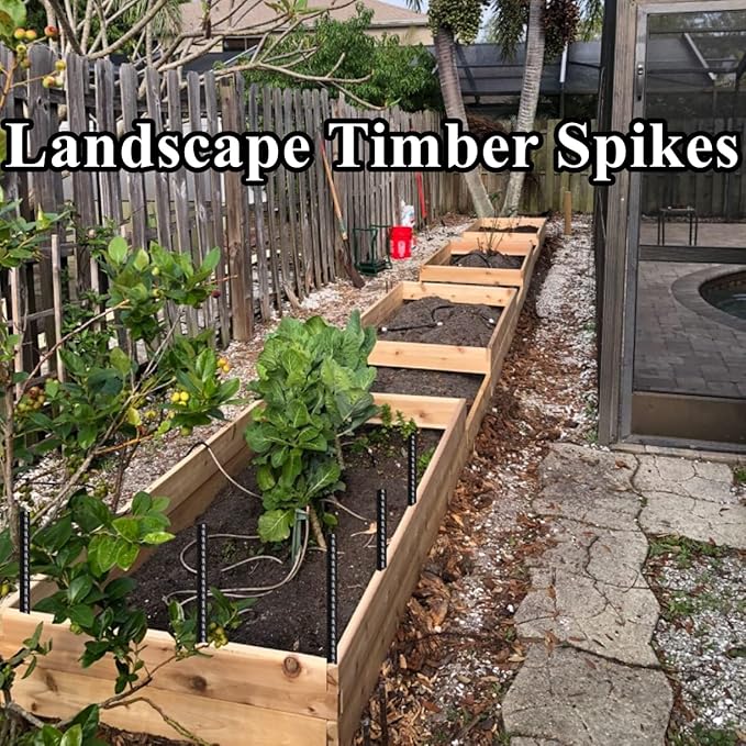 16 Inch Rebar Stakes 30 Pack Heavy Duty Ground Anchors with Chisel Point End Long Straight Steel Tent Stakes 3/8" Thickness Metal Spikes Black Coated for Concrete Timber Camping Garden Plant-CasaMuseHome