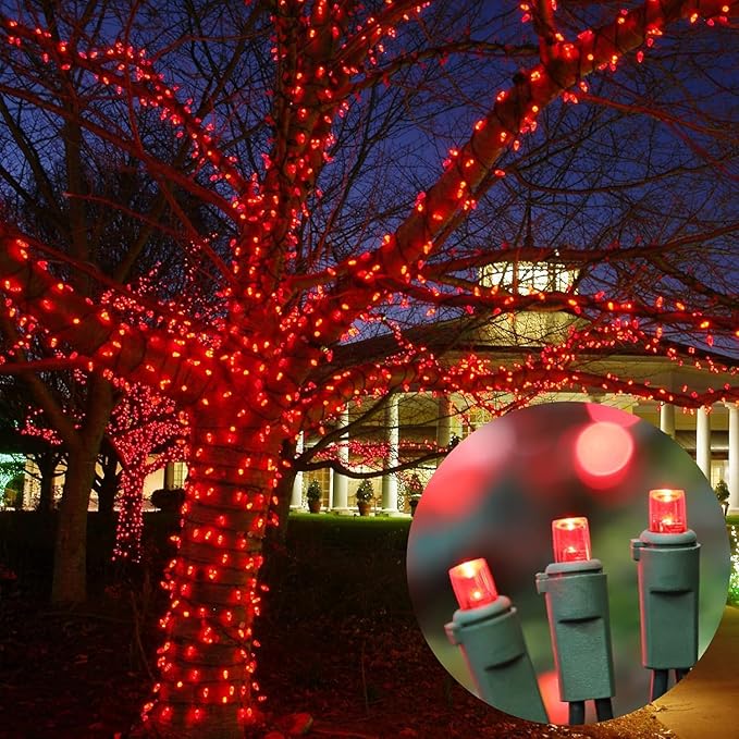 60 Count Red -String Lights - LED Christmas Lights, Mini led Lights for Indoor Outdoor Home Holiday Party Wedding Independence Day Decoration-CasaMuseHome