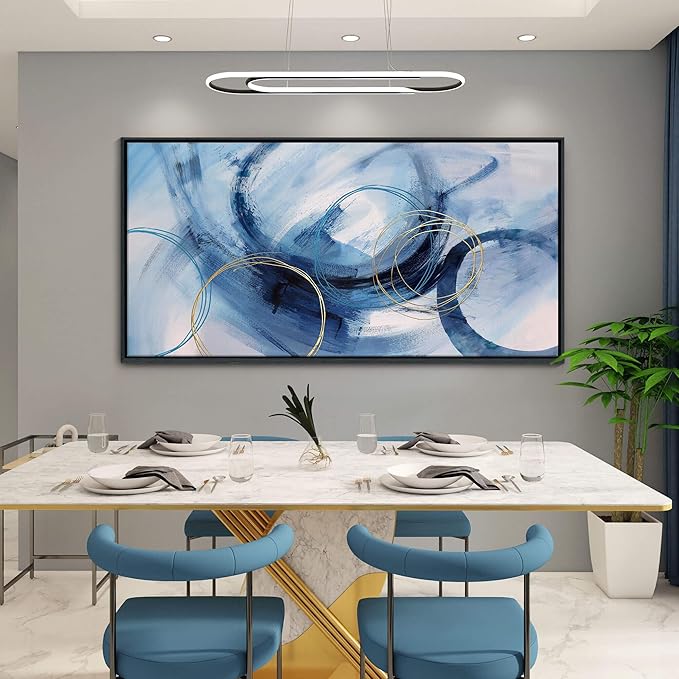 Abstract Wall Art DUNHUANG ART Framed Canvas Wall Art - Modern Wall Art Decor for Living Room, Bedroom, Office - Ready to Hang - Home Decoration 30"x60"-CasaMuseHome