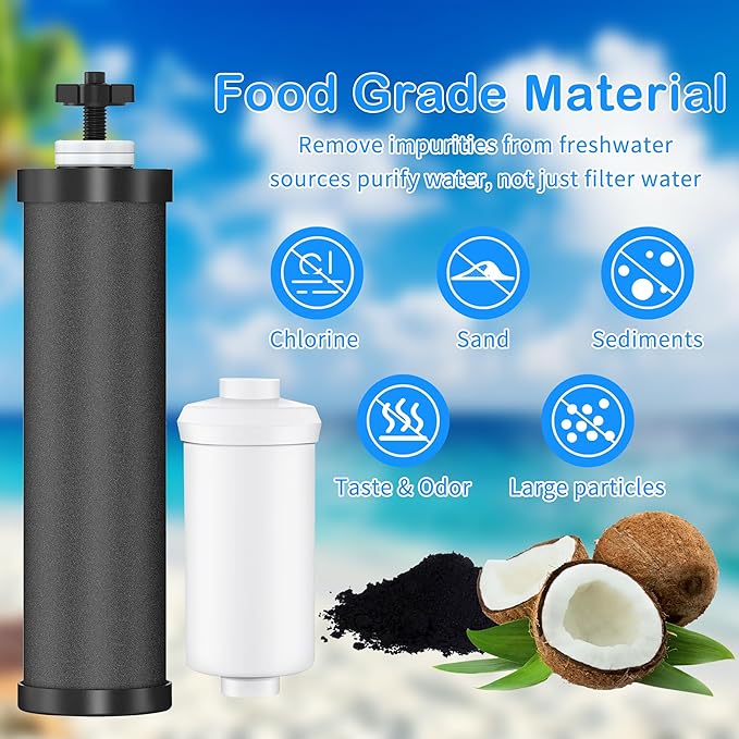 4 Pack Gravity Water Filter Replacement,Gravity Water Filter Replacement for Berkey® BB9-2® Black Filters & PF-2® Fluoride Filters, Compatible with Berkey® Filtration System-CasaMuseHome