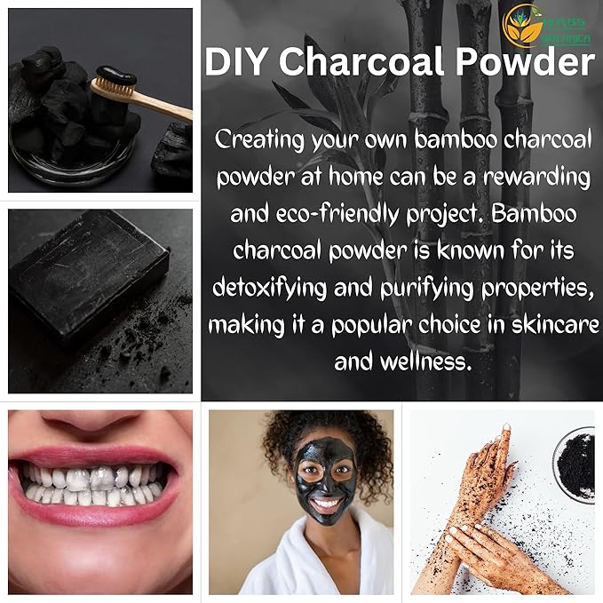 Activated Charcoal Powder 100% Food Grade, Natural Detoxifier for Teeth Whitening, Digestive Health, Face Masks, DIY Skincare, Detox Drinks & Bug Bite Relief 3.5 oz Pack-CasaMuseHome