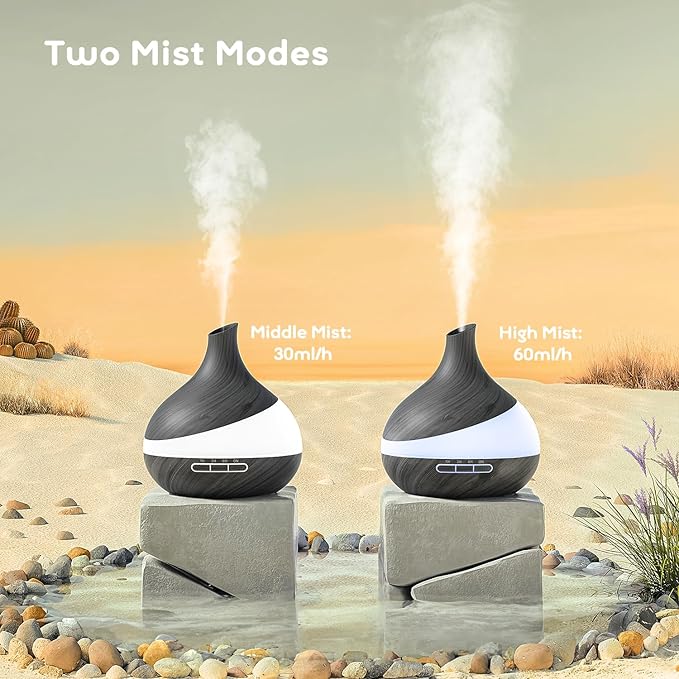 500ML Essential Oil Diffuser: Aroma Diffuser with Remote Control for Hotel Spa Yoga Room - Humidifiers for Bedroom with 14 Colors LED Night Light for Kids/Women Home Relaxation-CasaMuseHome