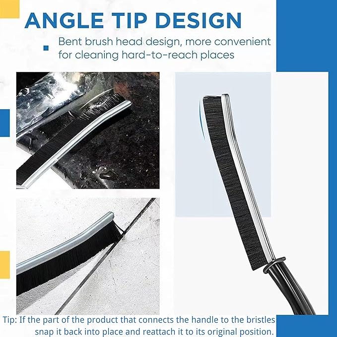 3Pcs Crevice Cleaning Brush Tool, Grout Brush Cleaning Supplies, Home Essentials, Bathroom Cleaning Brush Multifunctional Gap Scrub Hard Bristle Crevice Cleaning Brushes for Household Use-CasaMuseHome