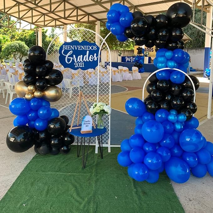 130pcs Royal Blue Balloons Different Sizes 18" 12" 10" 5" Party Latex Balloons for Birthday Graduation Baby Shower Anniversary Nautical Party Decorations-CasaMuseHome