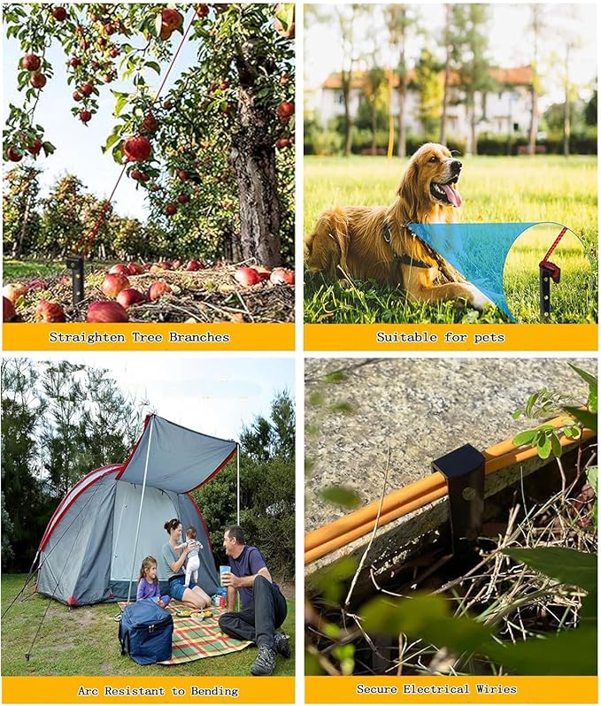 60Pcs Metal Garden Landscape Edging Stakes,Black, 10inch anchoring Stakes Landscape Anchoring Spikes for Terrace Board, Grass Barrier, Landscape Edging Coil, Garden Liner, Bender Board-CasaMuseHome