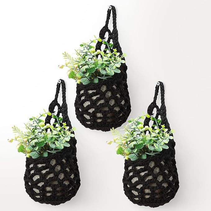 3PK Wall Planters for Indoor Plants, Macrame Plant Hanger | Wall Planter, Plant Hanger, Hanging Planter (3PK, for 4 inch Pot)-CasaMuseHome