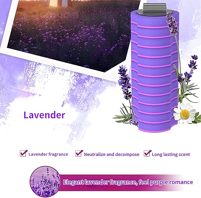 56 Count Toilet Bowl Wand Refills, KIRIKIT Wall-Mounted Disposable Toilet Cleaner Brush Heads for Bathroom Toilet Scrubber Cleaning Accessories, Lavender, Lemon, Ocean-CasaMuseHome