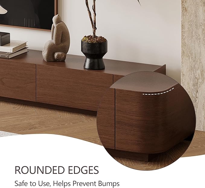 134" Farmhouse TV Unit - Large Wood Entertainment Center with Storage Drawers for 75"+ TVs, Home Office Floor Console-CasaMuseHome