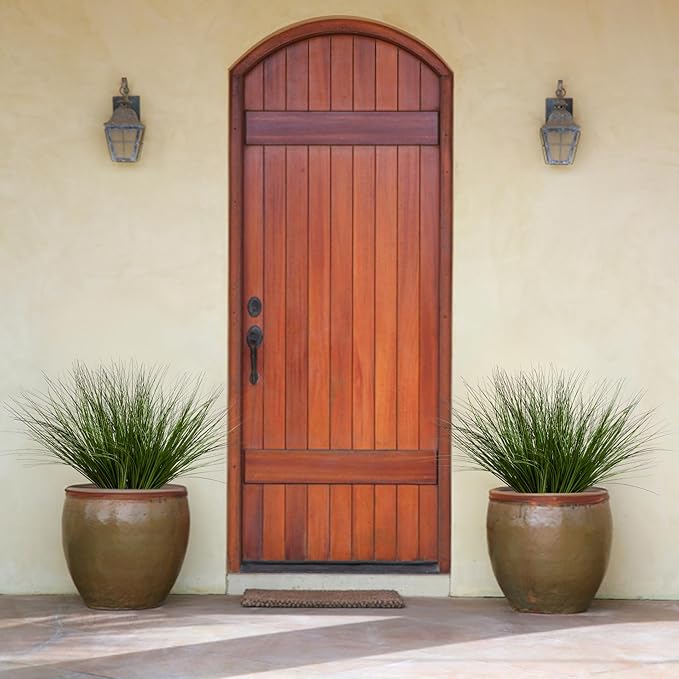 48PCS 17.3" Fake Plants Artificial Wheat Grass Greenery Plastic Plants Fake Grass Artificial Plants for Outdoor Decor Artificial Grass Plant with Greenery Stems for Indoor Home Decoration-CasaMuseHome