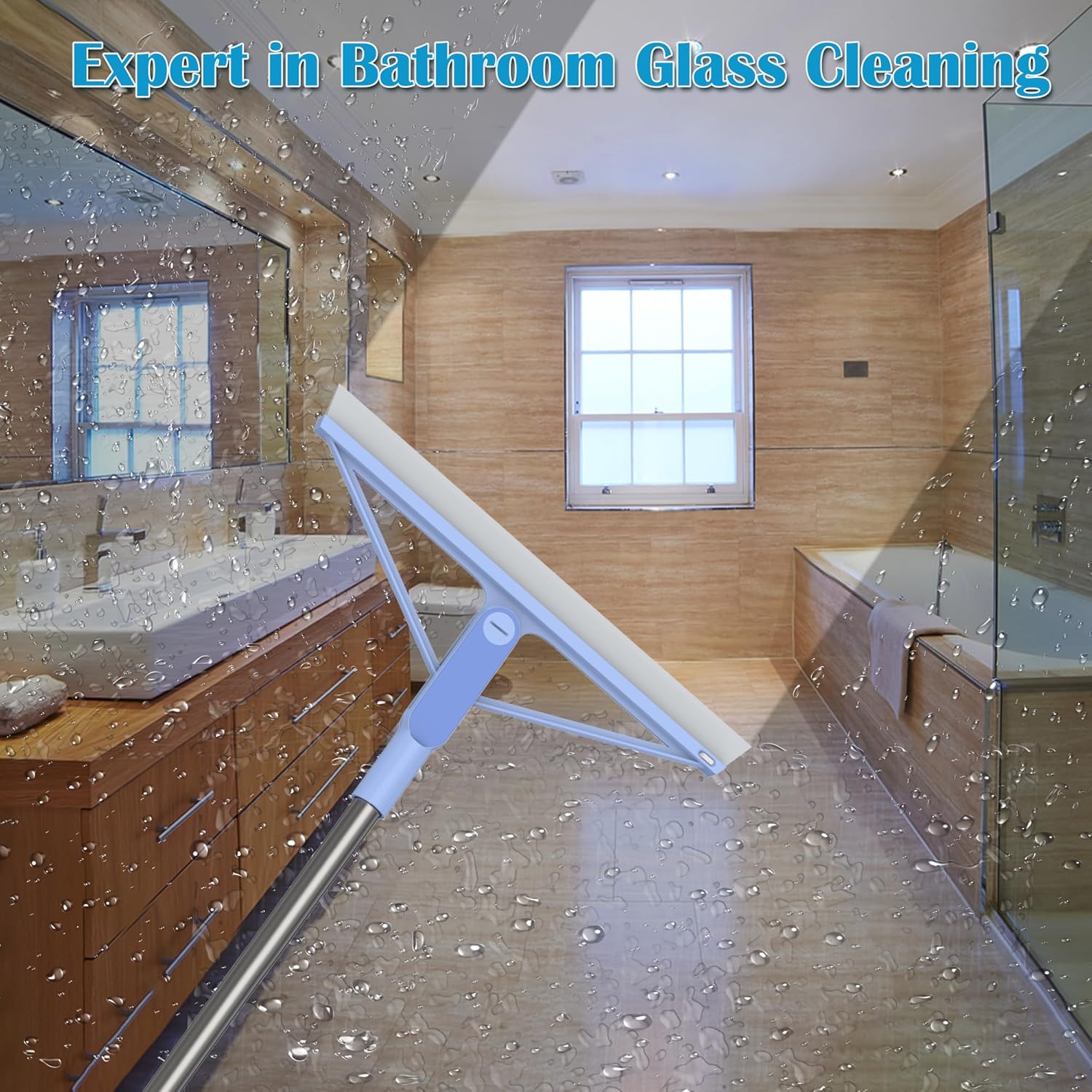 KOLLIEE 61" Replacement Rubber Squeegee Broom Blade 2 Pcs Window Squeegee Blade Cleaning Supplies