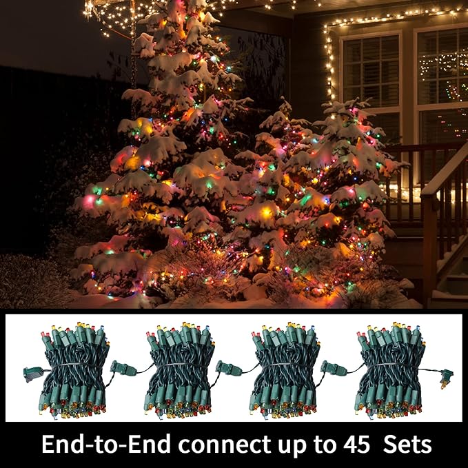 100 Count Multicolor- String Lights - 21.6FT LED Christmas Lights, Mini led Lights for Indoor Outdoor Home Holiday Party Wedding Independence Day Decoration-CasaMuseHome