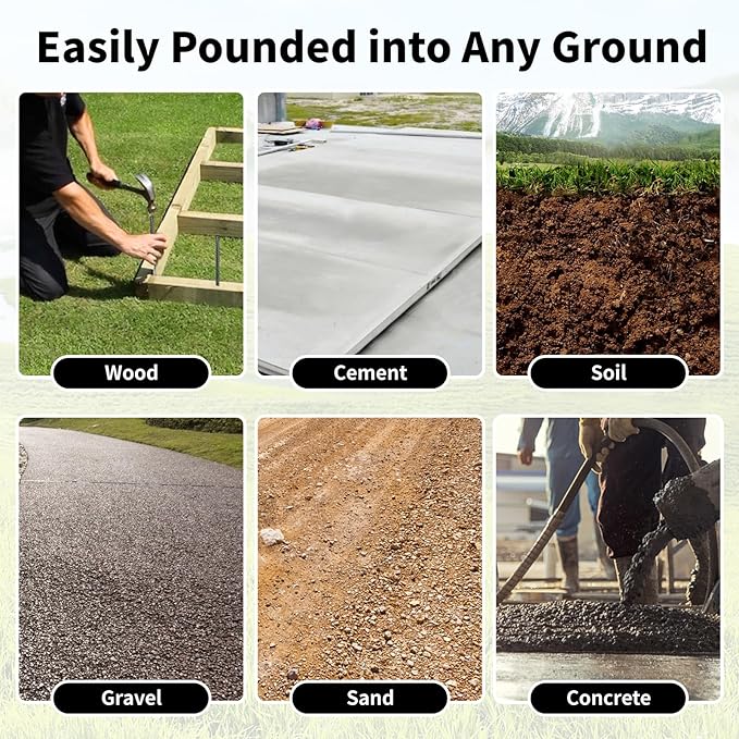 24 Inches Straight Rebar Stakes(20-Pack), 1/2" Diameter Steel Metal Stakes for Garden with Chisel Point End Heavy Duty Ground Anchors for Landscape, Concrete Form, Camping & Trapping Black-CasaMuseHome