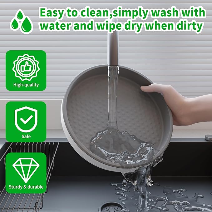 2 Pack 10 Inch Non-Skid Lazy Susan Turntable Organizers - Spinning Rack for Pantry Organization and Storage, Kitchen, Cabinet, Fridge, Bathroom Vanity, Countertop, Under Sink Organizing, Spice Rack-CasaMuseHome