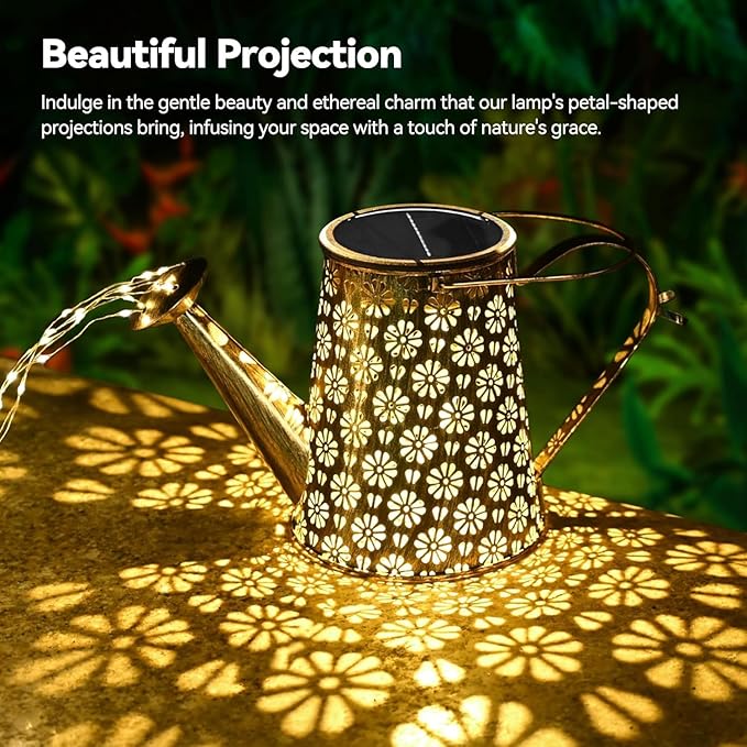 2 Pack Solar Watering Can with Lights,Solar Outdoor Garden Decor Waterproof Hanging Lantern Landscape Lights Outside Decorations for Yard Lawn Patio Gardening Gifts.-CasaMuseHome