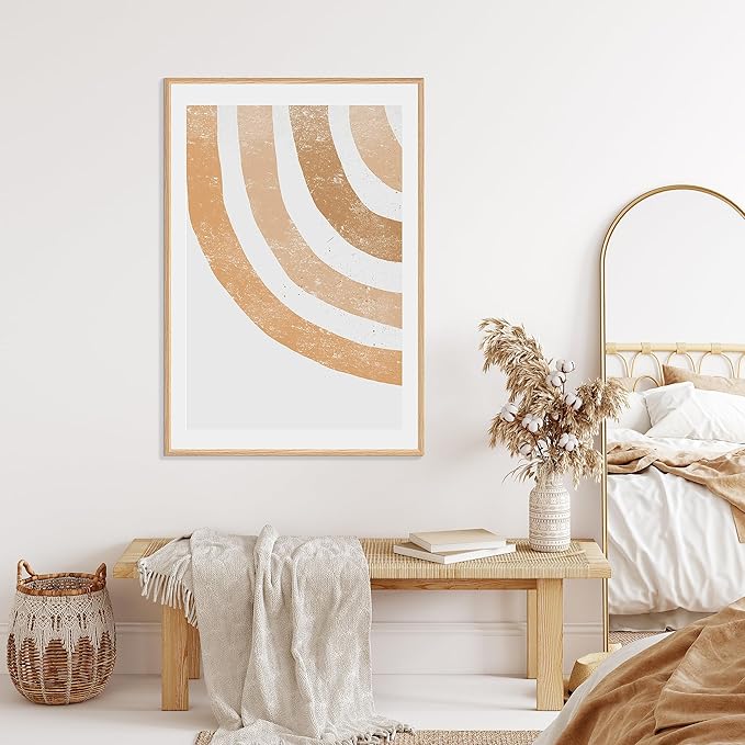 27x40 Poster Frame Natural Solid Oak Photo Frames with 24x36 Removable Mat Wall Hanging Large Handcrafted Frame with HD Plexiglass Wall and Tabletop Display Large Picture Frame-CasaMuseHome