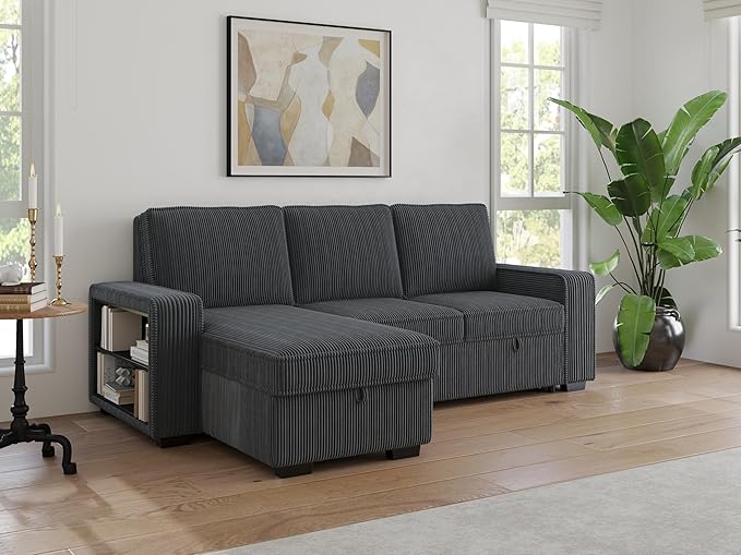 91-inch Reversible Sectional Sleeper-CasaMuseHome