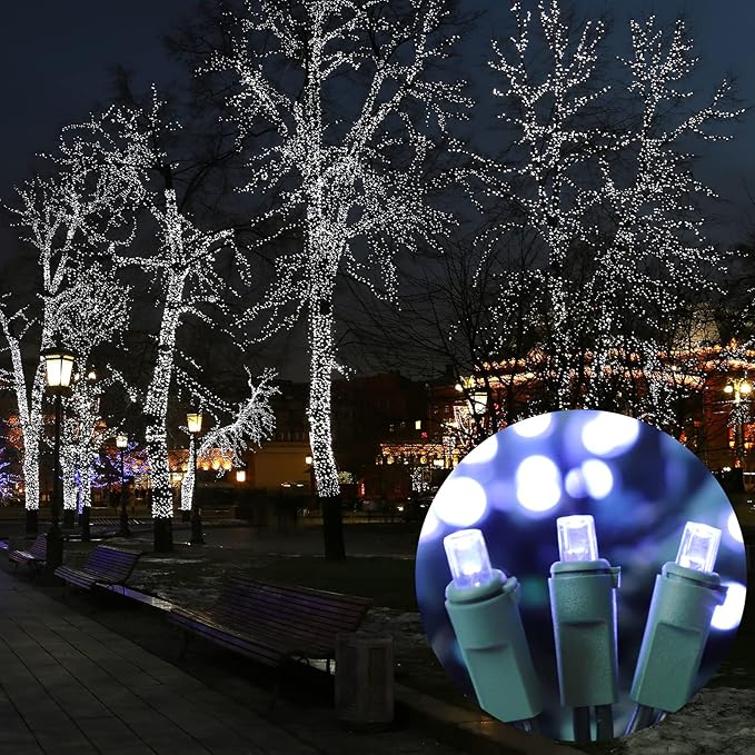 100 Count Cool White -String Lights - 21.6FT LED Christmas Lights, Mini led Lights for Indoor Outdoor Home Holiday Party Wedding Independence Day Decoration-CasaMuseHome