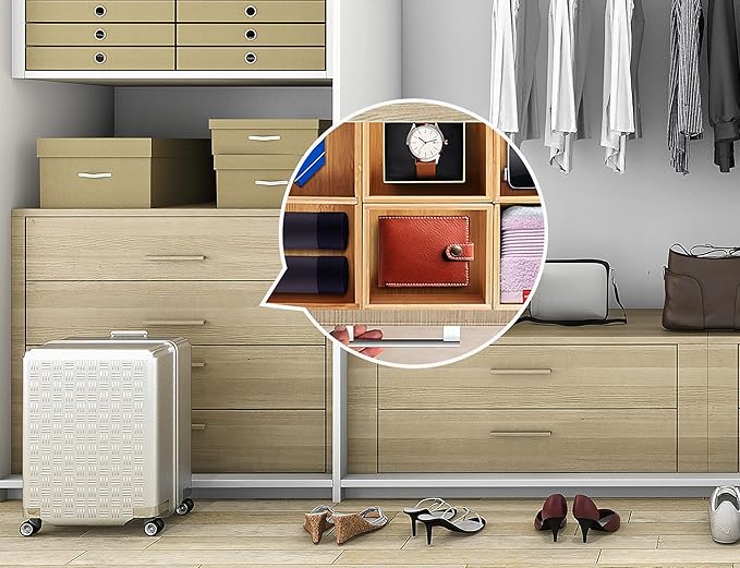 Kootek Bamboo Drawer Organizer with Removable Dividers, 6 Pcs Adjustable Kitchen Drawer Organizer Utensils Bamboo Organizers Silverware Storage Box Cutlery Tray Multi-Use for Bathroom, Makeup, Office-CasaMuseHome