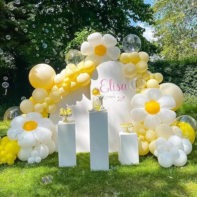 130pcs Mustard Yellow Balloons Different Sizes 18" 12" 10" 5" Lemon Yellow Latex Balloon Garland Arch Kit for Birthday Baby Shower Graduation Wedding Gender Reveal Party Decorations-CasaMuseHome