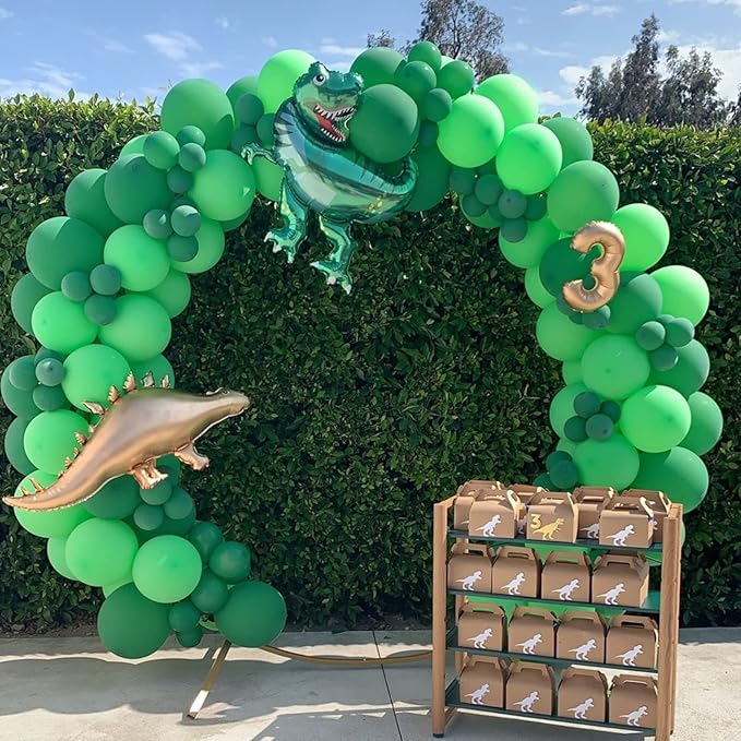 130pcs Green Balloons Different Sizes 18" 12" 10" 5" Party Latex Balloons for Birthday Dinosaur Baby Shower St. Patrick's Day Summer Jungle Forest Safari Party Decorations-CasaMuseHome