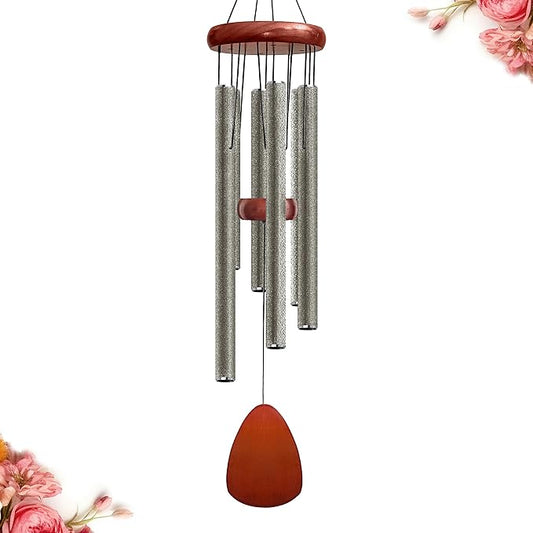 28" Wind Chime for Mothers Day, Decorative Wind Chimes for Outside, Memorial Windchimes Remembrance Gift for Women Mom Grandma, Metal Wind Chimes Outdoor Decor for Garden Patio Zen(Copper)-CasaMuseHome