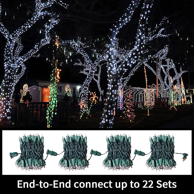 100 Count Cool White -String Lights - 21.6FT LED Christmas Lights, Mini led Lights for Indoor Outdoor Home Holiday Party Wedding Independence Day Decoration-CasaMuseHome