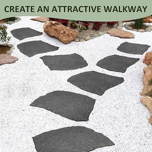 3 Pack Rubber Stepping Stones Outdoor Garden Rubber Pavers Pathway Walkway Paving Stones-CasaMuseHome