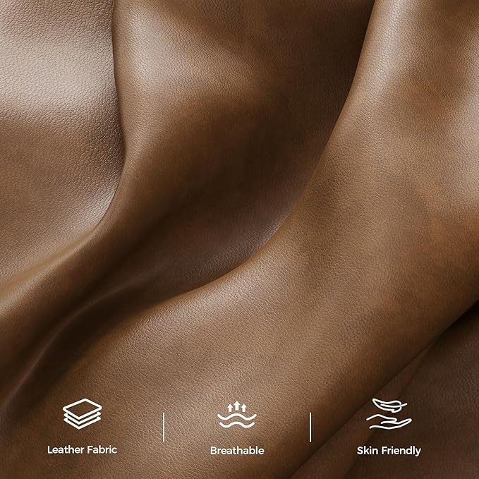 89” Futon Sofa Bed, Faux Leather Futon Couch Bed with 2 Square Pillows, Convertible Sleeper Sofa with Adjustable Backrest& Armrests, Modern Loveseat Sleeper for Living Room, Bedroom, Brown-CasaMuseHome