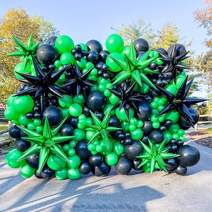 130pcs Green Balloons Different Sizes 18" 12" 10" 5" Party Latex Balloons for Birthday Dinosaur Baby Shower St. Patrick's Day Summer Jungle Forest Safari Party Decorations-CasaMuseHome
