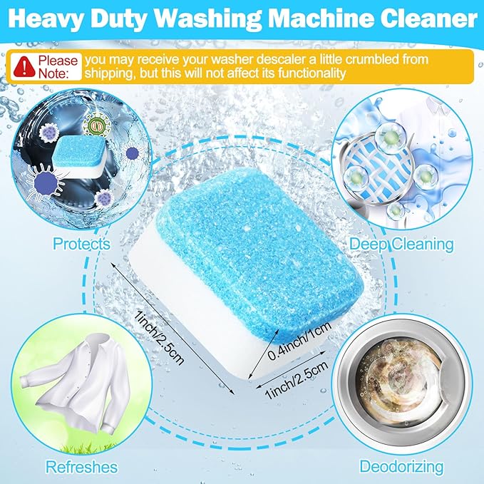 150 Pcs Washing Machine Cleaner Washing Machine Tablets Deep Cleaner Tablets for Front Loader and Top Load Washer-CasaMuseHome