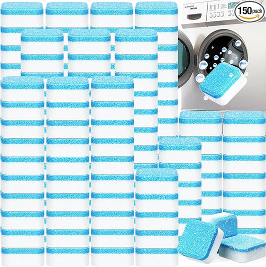 150 Pcs Washing Machine Cleaner Washing Machine Tablets Deep Cleaner Tablets for Front Loader and Top Load Washer-CasaMuseHome