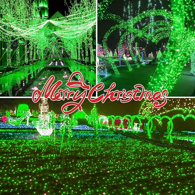 100LIGHTS Green Extra-Bright with End Connectors Christmas Decorative Lights 5.98m UL Certified Mini String Light Set Waterproof for Home Garden Holiday Christmas Tree Party Patio Wedding-CasaMuseHome