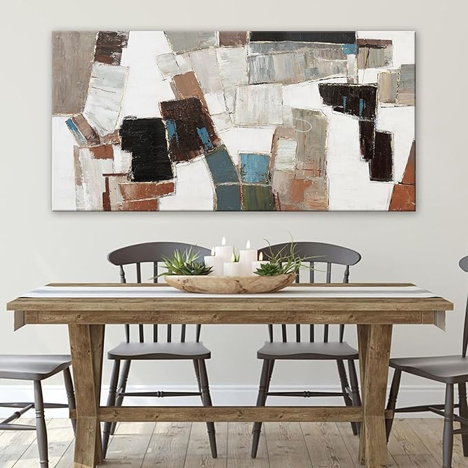 Abstract Wall Art Large Canvas Wall Art Decor Modern Wall Art Decor Minimalist Geometric Line Wall Decor Artwork for Walls Textured Wall Art Prints For Room Living Room Bedroom Office Wall Decor 29"X58"-CasaMuseHome