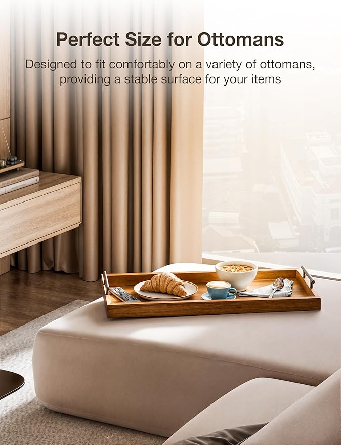 Acacia 30 Inch Large Charcuterie Board with Cheese Knife Set of 4 – Acacia Wood Serving Tray With Handles, Long Charcuterie Board, Large Charcuterie Boards for Party, Wooden Cheese Board-CasaMuseHome