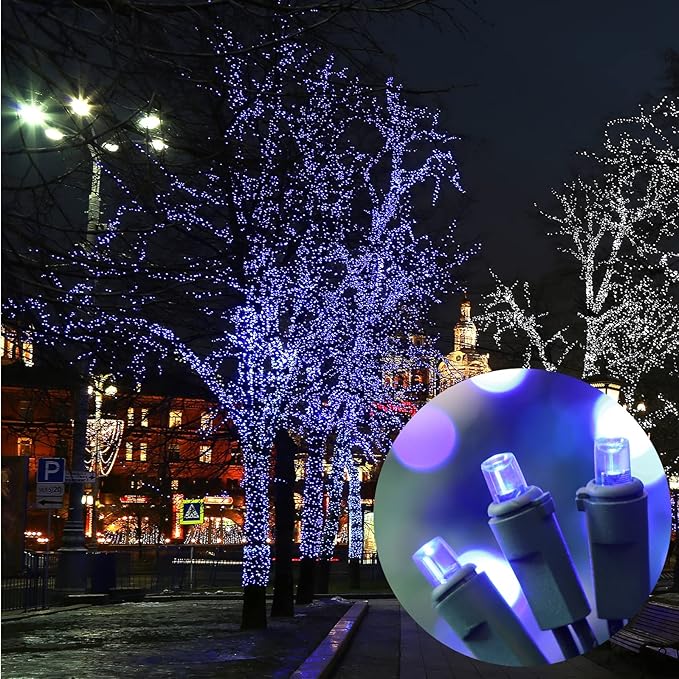 100 Count Blue - String Lights - 21.6FT LED Christmas Lights, Mini led Lights for Indoor Outdoor Home Holiday Party Wedding Independence Day Decoration-CasaMuseHome