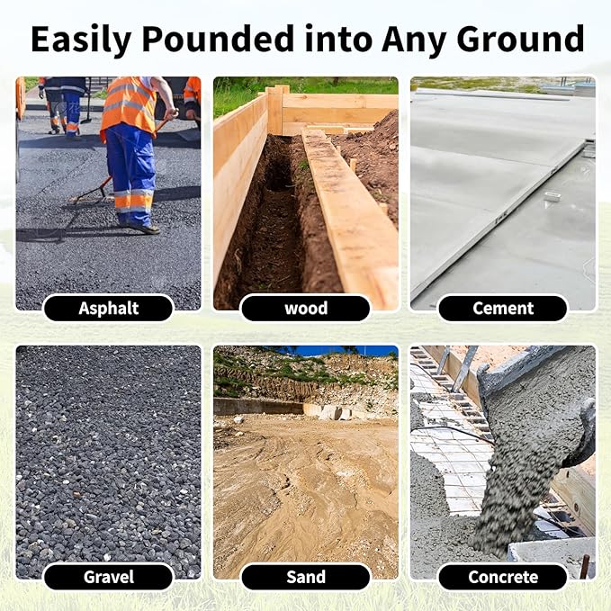 16 Inch Rebar Stakes (20 Pack) 1/2 Inch Diameter Galvanized Steel Ground Anchors Heavy Duty Anchoring Spikes for Speed Bump, Parking Curb and Tent-CasaMuseHome